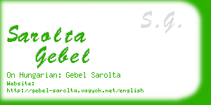 sarolta gebel business card